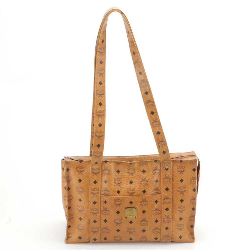 MCM Shoulder Bag in Cognac Visetos Coated Canvas – Vintage Germany Serial V4393 - Picture 3 of 8